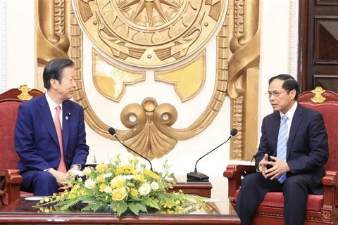 越南外交部长裴青山会见日本公明党党首山口那津男