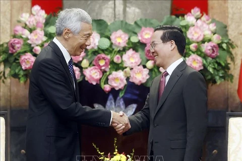越南国家主席武文赏会见新加坡总理李显龙