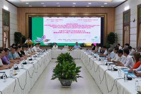 加强越南同塔省与中国广西壮族自治区之间的贸易对接