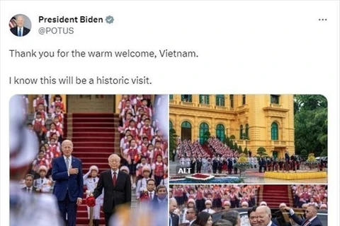 美国总统乔·拜登：访越之旅是“历史性时刻”