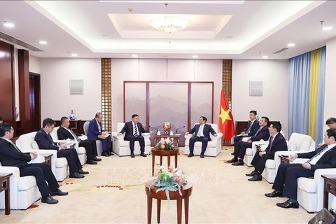 越南政府总理范明政会见中国技术、能源和基础设施开发公司领导人