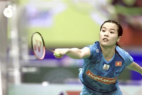 选手阮垂玲在2023年越南国际羽毛球公开赛中成功卫冕女单冠军