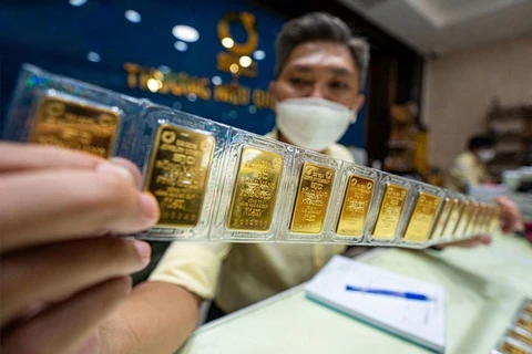 9月28日上午越南国内市场一两黄金卖出价下降5万越盾