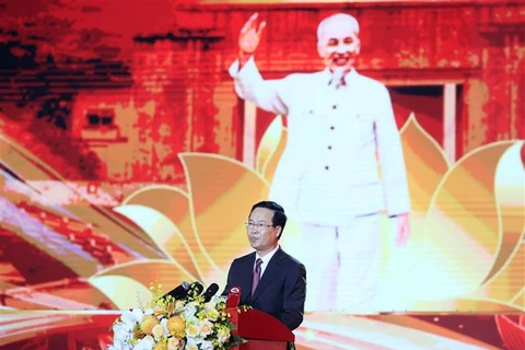 越南国家主席武文赏出席胡伯伯视察河北省60周年纪念典礼