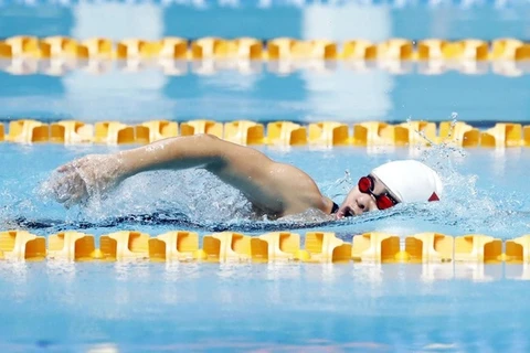 第四届亚残运会：越南游泳运动员薇氏姮再添一枚银牌