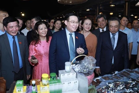 越南国会主席王廷惠出席2023年越南手工艺村保护与发展节