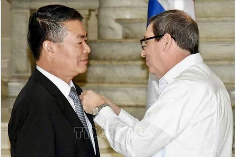 越南驻古巴大使荣获古巴友谊勋章 