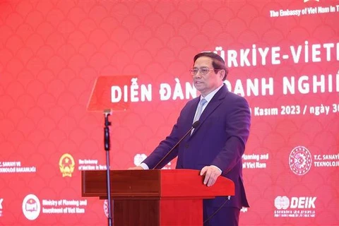 越南政府总理范明政出席越南-土耳其企业论坛