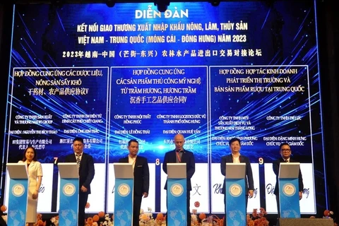 越南与中国企业签署21项多领域经济协议和合同