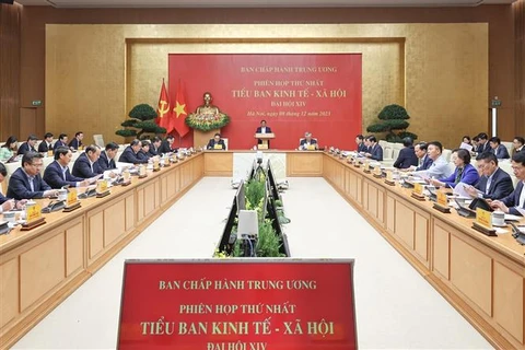 越南政府总理范明政主持召开越共第十四届全国代表大会经济社会小组会议