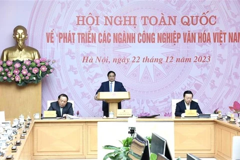 越南政府总理范明政主持全国文化产业发展会议