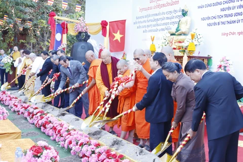 老挝万象佛迹寺修缮项目正式动工