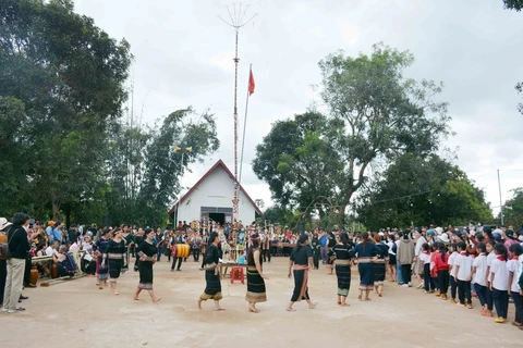 越南得乐省色当族同胞欢度新米节 