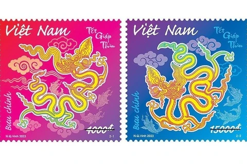 2024甲辰年春节邮票宣传越南的世界遗产