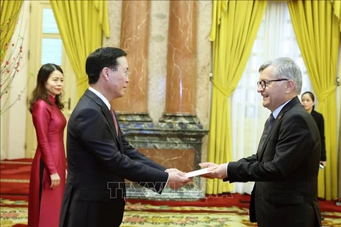 越南国家主席武文赏会见各国新任和离任驻越大使