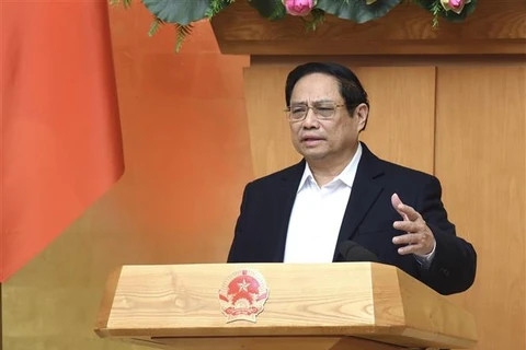越南政府总理范明政主持2024年1月份政府立法工作专题会议