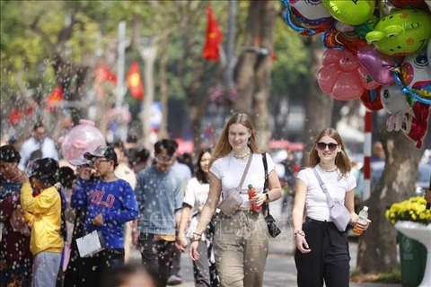 春节期间河内接待国际游客人数大幅增加