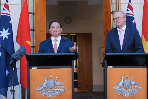 越南与澳大利亚发表将两国关系升级为全面战略伙伴关系的联合声明