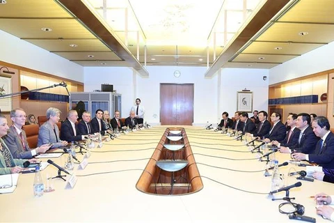 越南政府总理范明政与澳大利亚总理安东尼·阿尔巴内塞举行会谈