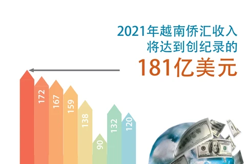 图表新闻：2021年越南侨汇收入可达181亿美元，创下历史新高