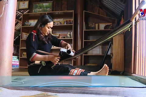 得乐省埃地族妇女保护传统土锦编织业