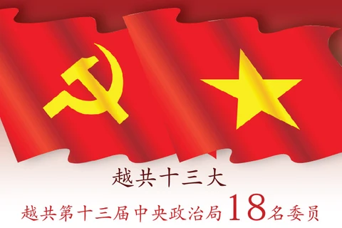 图表新闻：越共第十三届中央政治局委员名单