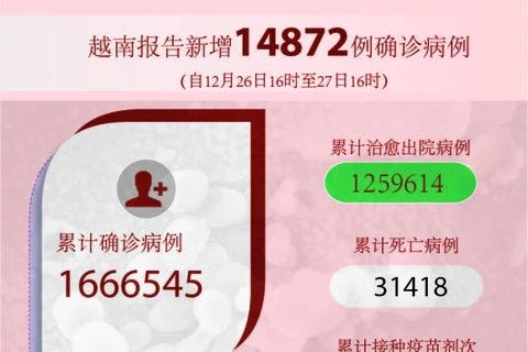 图表新闻：越南报告新增14872例确诊病例 新增治愈出院病例11374例