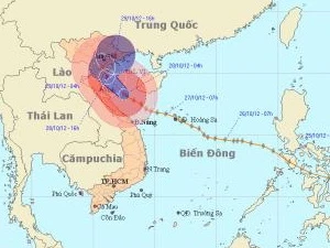"8号台风"登陆越南东北部和北中部