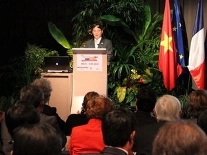 越南外交部副部长裴青山在会议上发表讲话