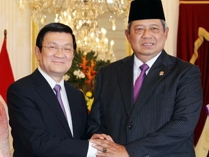 越南国家主席张晋创和印度尼西亚总统苏西洛·班邦·尤多约诺