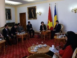 越南国会副主席阮氏金银会见了罗马尼亚外交部长蒂图斯·科尔勒采恩
