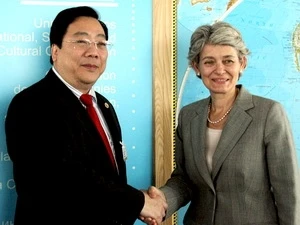 南外交部副部长阮青山会见联合国教科文组织总干事伊琳娜·博科娃