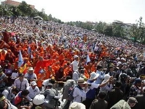 柬埔寨准许反对党救国党在白天举行抗议示威活动
