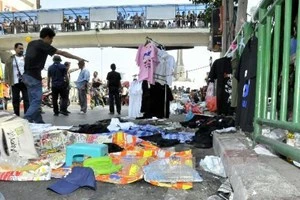 泰国警方对示威者遭炸弹袭击事件现场