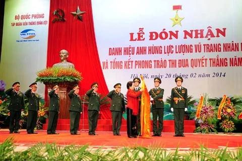越南军队电信集团荣获人民武装力量英雄称号