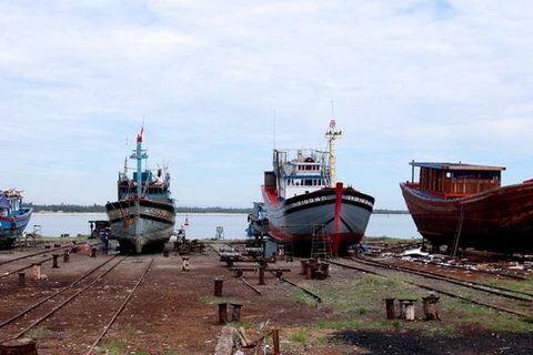 三光造船修船厂一角（图片来源：越南画报）