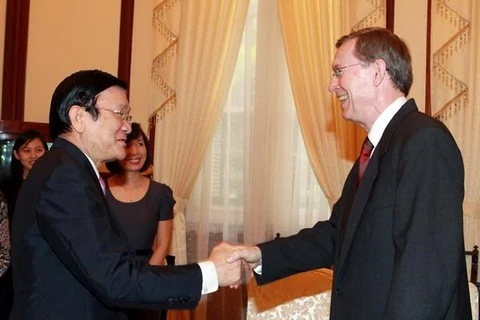 越南国家主席张晋创会见挪威驻越大使 斯塔勒·托斯坦·利萨