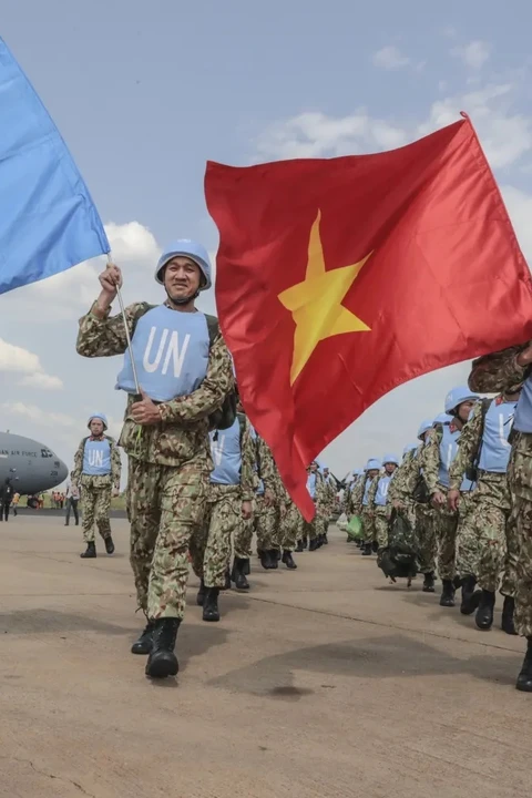 On October 2, 2018, the first 30 Vietnamese medical staff arrive in South Sudan to implement UN peacekeeping missions. (Photo: VNA)