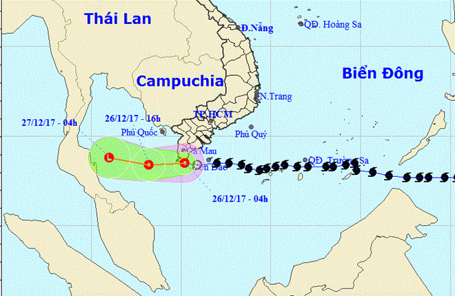 Typhoon Tembin weakens into tropical low pressure