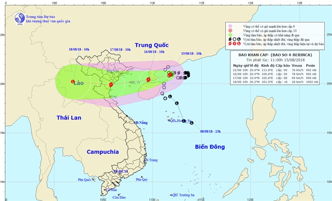Typhoon Bebinca makes landfall in Vietnam
