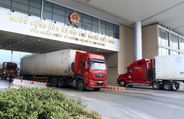 Kim Thành International Border Gate No 2 in Lao Cai province. Lao Cai has proposed the development of a cross-border e-commerce zone or a free trade zone to promote trade with China. (Photo: VNA)