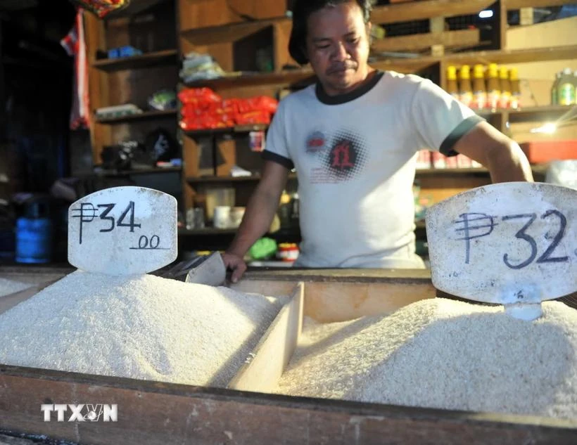 A rice store in Manila, the Philippines (Photo: AFP/VNA)
