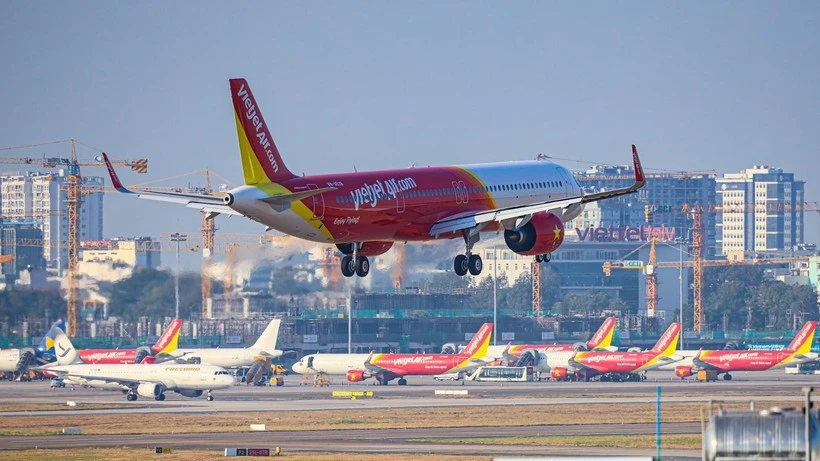 An aircraft of Vietjet (Photo: VNA)