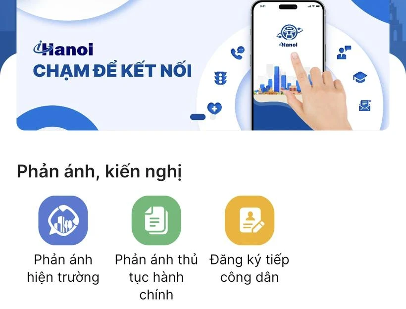 The Digital Capital Citizen app iHaNoi was officially launched on June 28 with a view to boosting local citizens and businesses’ interaction with all-level administrations. (Photo: VNA)