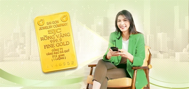 Vietcombank announced that starting from 10am on August 27, customers of this bank can buy gold via its digital banking app. (Photo: vietcombank.com.vn)