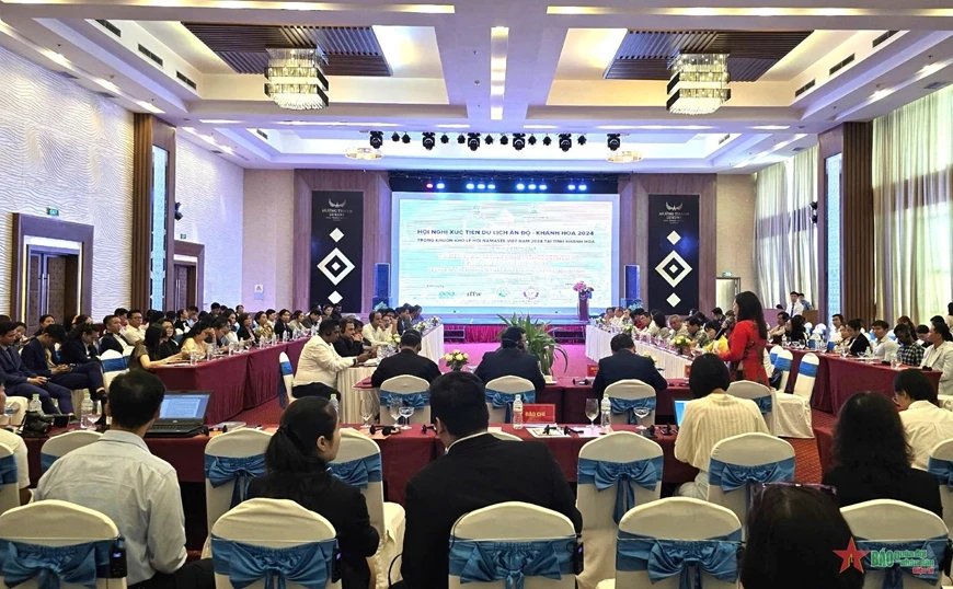 The India-Khanh Hoa tourism promotion conference held in Nha Trang city on August 28 (Photo: qdnd.vn)