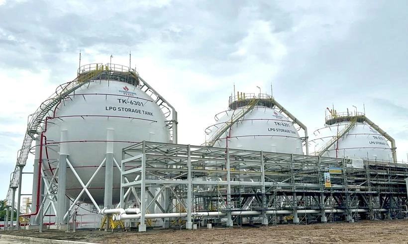 Liquefied petroleum gas (LPG) storage tanks at the terminal of PV GAS, a subsidiary of Petrovietnam, in Vung Tau city (Photo: VNA)