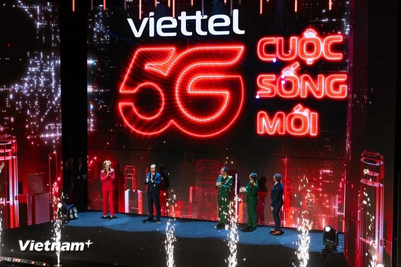 The launch of the 5G network of Viettel on October 15 (Photo: VNA)