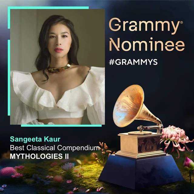 Vietnamese-American singer Sangeeta Kaur is nominated in the Best Classical Compendium category of Grammy 2025. (Photo courtesy of Grammy 2025)