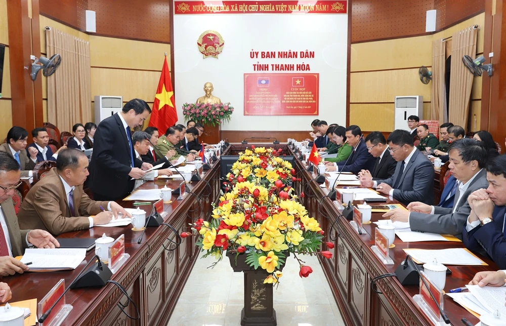 The recent meeting on border affairs between Thanh Hoa and Houaphanh provinces (Photo: thanhhoa.gov.vn)